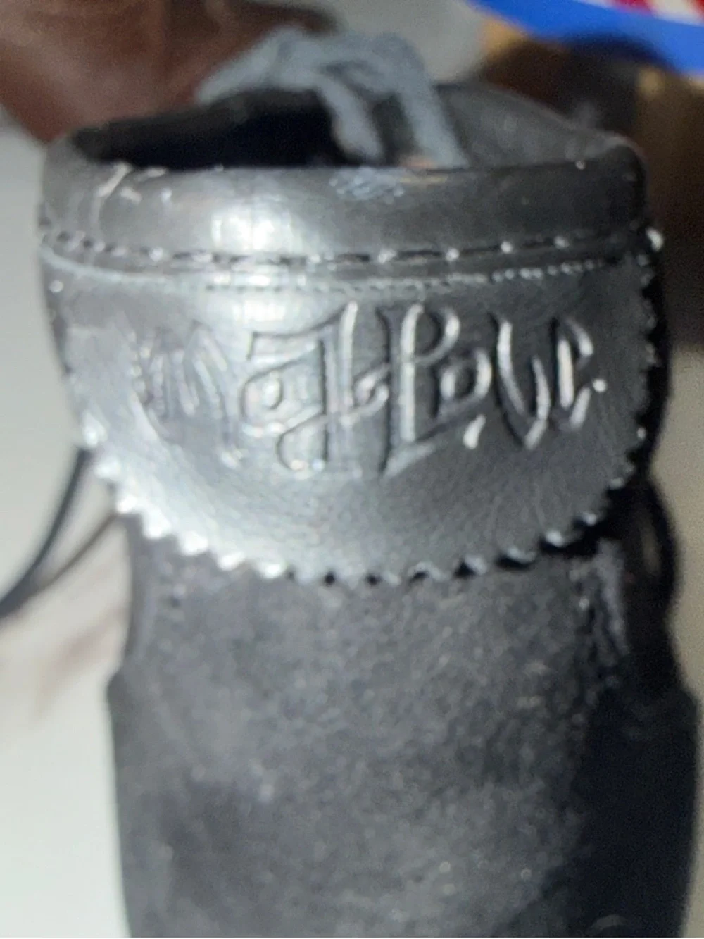 Black Lace-Up Wedge Ankle Boot